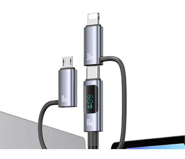 USAMS Kabel 6w1 Fast charging 60W 2m Aluminuim - 1569121 - zdjęcie 4